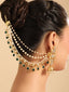 Zayra Emerald Drop Layered Earchains