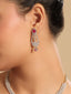 American Diamond Crimson Knot Necklace Set