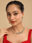 American Diamond Emerald Fern Dew Necklace Set
