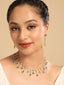 American Diamond Twilight Green Drops Necklace Set