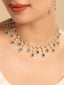 American Diamond Twilight Green Drops Necklace Set