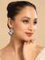 Rhodium Plated Royale Blue Earrings