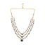 18K Gold Plated Emerald Elysian Layered Necklace Set