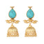 22K Gold Plated Turquoise Grace Earrings