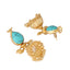 22K Gold Plated Turquoise Grace Earrings
