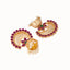 22K Gold Plated Ruby & Pearl Studded Dome Shaped Jhumkas