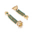22K Gold Plated Green Fern Earrings