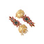 22K Gold-Plated Enamel & Beaded Dome Shaped Jhumka Earrings