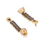 22K Gold-Plated Blue Onyx & Pearl Studded Dome Shaped Jhumkas