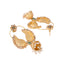 22K Gold Plated Pearls Studded Contemporary Shaped Mini Jhumki Drop Dangler Earrings
