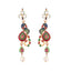 22K Gold Plated Pearl Drop Kundan Studded Ethnic Peacock Shaped Drop Earrings