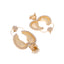 22K Gold Plated White Stone Studded Contemporary Mini Jhumki Dangler Earrings