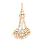22K Gold-Plated Kundan & Pearl Studded Jhumar Paasa Head Jewellery