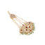 22K Gold-Plated Kundan & Red Stone Studded Jhumar Paasa Head Jewellery