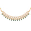 22K Gold Plated Royal Kundan Necklace with Green Stones