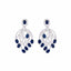 Rhodium Plated Royale Blue Earrings