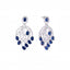 Rhodium Plated Royale Blue Earrings