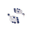 Rhodium Plated Royale Blue Earrings