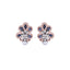 Zircon Azure Bloom Stud Earrings
