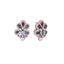 Zircon Azure Bloom Stud Earrings
