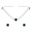 Emerald Elegance Pearl Choker Necklace Set