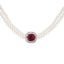 Ruby Elegance Pearl Choker