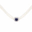 Blue Emerald Elegance Pearl Choker