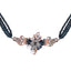 22K Gold-Plated Blue Beads & Zircon Studded Pearl Adorned Choker Necklace Set