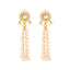 22K Gold Plated Floral Kundan Pearl Drop Earrings