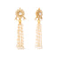 22K Gold Plated Floral Kundan Pearl Drop Earrings