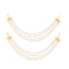 22K Gold Plated Pearls Studded Contemporary Shaped Ear Chain