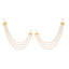 22K Gold Plated Pearls Studded Contemporary Shaped Ear Chain