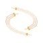 22K Gold Plated Pearls Studded Contemporary Shaped Ear Chain