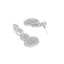 Rhodium Plated Verdant Veil Dangler Earrings
