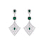 Rhodium Plated Royal Fern Dangler Earrings