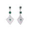 Rhodium Plated Royal Fern Dangler Earrings