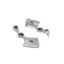 Rhodium Plated Royal Fern Dangler Earrings