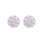 Rhodium Plated Rose Grace Stud Earrings