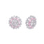 Rhodium Plated Rose Grace Stud Earrings