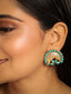 Turquoise Crescent Earrings