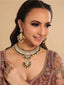22K Gold Plated Pearly Hues Bridal Necklace Set