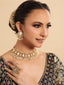 22K Gold Plated Pearl Bloom Bridal Necklace Set