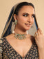 22K Gold Plated Ziva Pearl Bridal Choker Necklace Set
