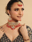 22K Gold Plated Ember Radiant Bridal Choker Necklace Set