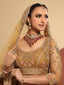 22K Gold Plated Red Mirage Bridal Necklace Set
