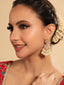 22K Gold Plated Pearl Chandelier Drop Earrings