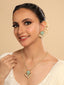 22K Gold Plated Lotus Glow Turquoise Stone Necklace Set