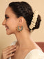 Kanika Floral Green Hoop Earrings