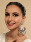 Chandrika Bloom Oxidised Chandbali Earrings