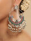 Chandrika Bloom Oxidised Chandbali Earrings